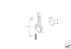 Шатун кривошипно-шатунного механизма для BMW E46 M3 S54 (схема запасных частей)