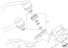 Рем.к-т быстродейств.муфт маслопроводов для BMW E66 730Ld M57N2 (схема запасных частей)
