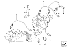 Лямбда-зонд/дополнительные элементы для BMW E66 730Li M54 (схема запасных частей)