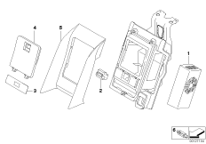 Детали корпуса холодильника для BMW E65 760i N73 (схема запасных частей)
