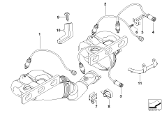 Лямбда-зонд/дополнительные элементы для BMW E85 Z4 2.2i M54 (схема запасных частей)