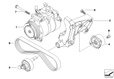 Compressore climatiz. - Ricambi Usati для BMW E61 530d M57N (схема запасных частей)