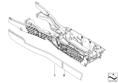 Облицовка Individual центральной консоли для BMW E66 730Ld M57N2 (схема запасных частей)