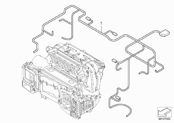 Провода автомат.системы кондиционир. для BMW E61N 530d M57N2 (схема запчастей)