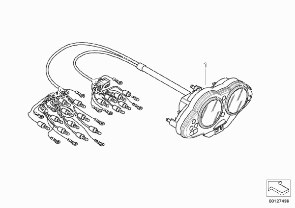 комбинация приборов для BMW R28 R 1150 R Rockster (0308,0318) 0 (схема запчастей)