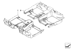 Индивид.облицовочные панели днища для BMW E65 745i N62 (схема запасных частей)