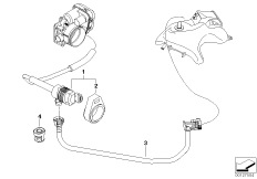 Клапан вентиляции топливного бака для BMW E60 525i M54 (схема запасных частей)