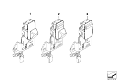 Выключатель регулировки рулевой колонки для BMW E61 530d M57N (схема запасных частей)