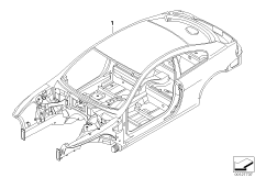 Каркас кузова для BMW E63 645Ci N62 (схема запасных частей)