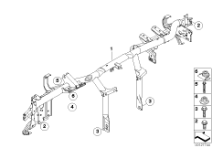 опора панели приборов для BMW E83N X3 3.0d M57N2 (схема запасных частей)