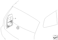 Дооснащение сеткой багажного отделения Л для BMW E83 X3 3.0i M54 (схема запасных частей)