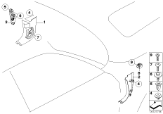 Боковая обшивка пространства для ног для BMW E83N X3 3.0sd M57N2 (схема запасных частей)
