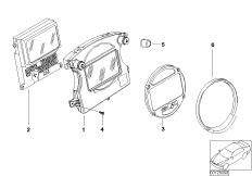 Комбинация приборов с системой навигации для BMW R53 Coop.S JCW GP W11 (схема запасных частей)