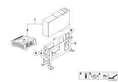 CD-чейнджер / кронштейн для BMW E83N X3 3.0d M57N2 (схема запасных частей)