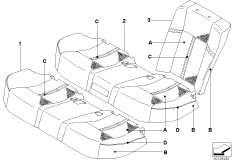 Баз.сиденье Individ Зд, климат-кожа, U6 для BMW E66 735Li N62 (схема запасных частей)
