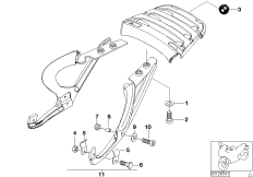 Доп.элементы багажника на крыше для MOTO R28 R 850 R 02 (0428) 0 (схема запасных частей)