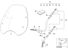 Ветрозащитный щиток для BMW 59C3 R 1200 C Indep. 03 (0362,0391) 0 (схема запасных частей)