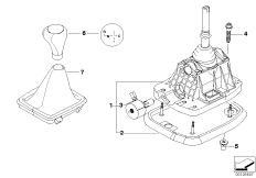 Механизм ПП стептроник SMG для BMW E60 545i N62 (схема запасных частей)