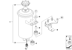 Масляный резервуар/детали/Dynamic Drive для BMW E64 650i N62N (схема запасных частей)