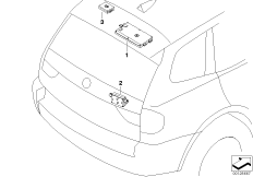 Детали антенного усилителя для BMW E83N X3 3.0si N52N (схема запасных частей)