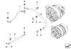 Провод стартера для BMW E67 745LiS N62 (схема запасных частей)