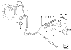 Трубопровод тормозного привода c ABS Зд для BMW R21 R 1150 GS 00 (0415,0495) 0 (схема запасных частей)