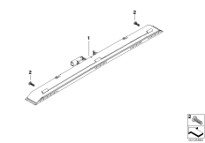 Третий фонарь стоп-сигнала для BMW E83N X3 3.0d M57N2 (схема запасных частей)