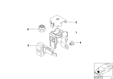 Вывод плюса аккумулят. в моторном отсеке для BMW E83N X3 2.0d N47 (схема запасных частей)
