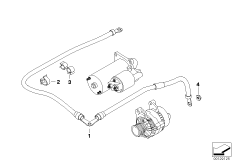 провод батареи для BMW E46 330d M57 (схема запасных частей)