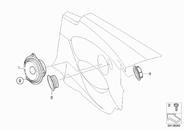 Детали боковой обшивки Top-Hifi для BMW E63N 630i N53 (схема запчастей)