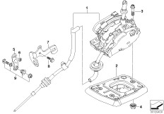 Перекл.КПП стептроник привод на все кол. для BMW E83 X3 2.5i M54 (схема запасных частей)