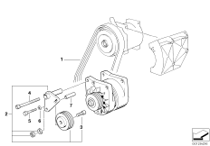 Ременный привод доп.генератора для BMW E32 750i M70 (схема запасных частей)