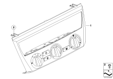 Панель управления кондиционера для BMW E83 X3 3.0d M57N (схема запасных частей)