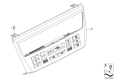 Панель управления автом.сист.конд. с AUC для BMW E83 X3 2.5i M54 (схема запасных частей)