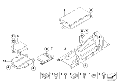 Детали SA 644 в багажнике для BMW E83N X3 3.0d M57N2 (схема запасных частей)
