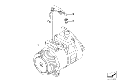 RP компрессор кондиционера для BMW E83N X3 3.0d M57N2 (схема запасных частей)