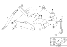 Датчик регулировки угла наклона фар для BMW E63N 650i N62N (схема запасных частей)