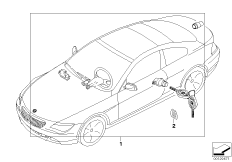 одновременное запирание для BMW E63 645Ci N62 (схема запасных частей)
