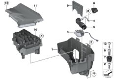 Отсек ЭБУ для ROLLS-ROYCE RR3N Coupé N73 (схема запасных частей)