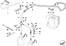 Трубопровод тормозного привода c ABS Пд для BMW R21 R 1150 GS 00 (0415,0495) 0 (схема запасных частей)