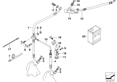 Трубопровод тормозного привода Пд для BMW R21 R 1150 GS 00 (0415,0495) 0 (схема запасных частей)