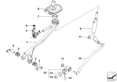 Механизм перекл.передач МКПП/полноприв. для BMW E53 X5 3.0d M57N (схема запасных частей)
