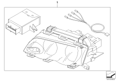 К-т доосн.системой освещения поворотов для BMW E46 330xi M54 (схема запасных частей)