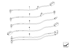 Антенный кабель ТВ для BMW E46 316i 1.9 M43 (схема запасных частей)