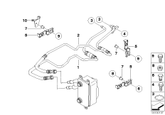 Трубопровод радиатора охл.масла КПП для BMW E65 760i N73 (схема запасных частей)