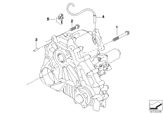 Крепление/дополнит.элементы КПП для BMW E83N X3 3.0sd M57N2 (схема запасных частей)