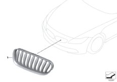 Доосн.декоративной решеткой Graphit для BMW E85 Z4 2.5si N52 (схема запасных частей)