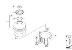 Масляный резервуар/детали для BMW E83 X3 2.5i M54 (схема запасных частей)