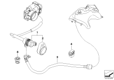 Клапан вентиляции топливного бака для BMW E83 X3 3.0i M54 (схема запасных частей)