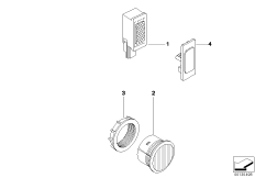Детали устройства громкой связи для BMW E60 525i M54 (схема запасных частей)